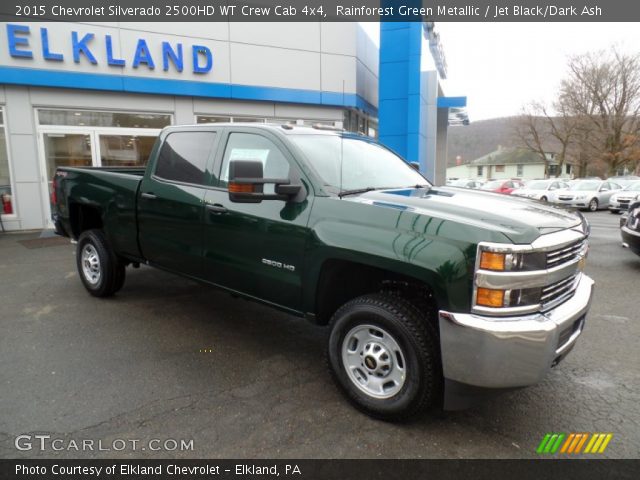 2015 Chevrolet Silverado 2500HD WT Crew Cab 4x4 in Rainforest Green Metallic