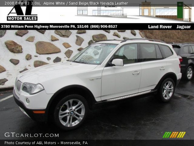 2008 BMW X3 3.0si in Alpine White