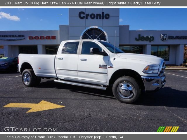 2015 Ram 3500 Big Horn Crew Cab 4x4 Dual Rear Wheel in Bright White