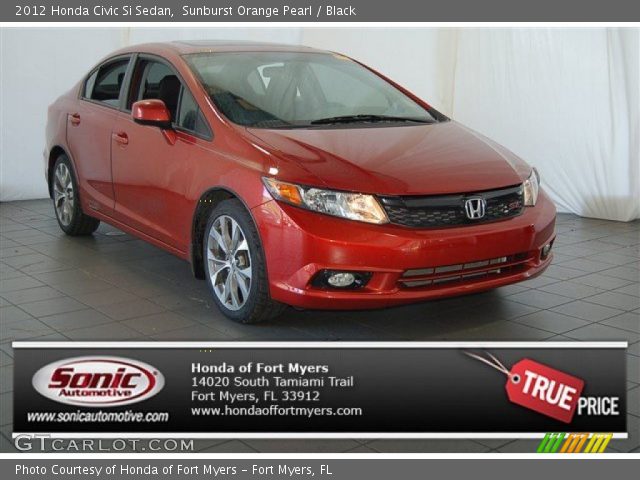 2012 Honda Civic Si Sedan in Sunburst Orange Pearl