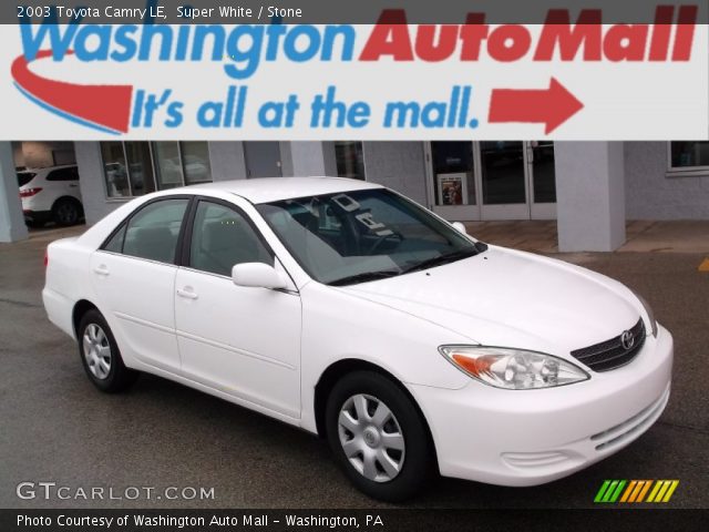 2003 Toyota Camry LE in Super White