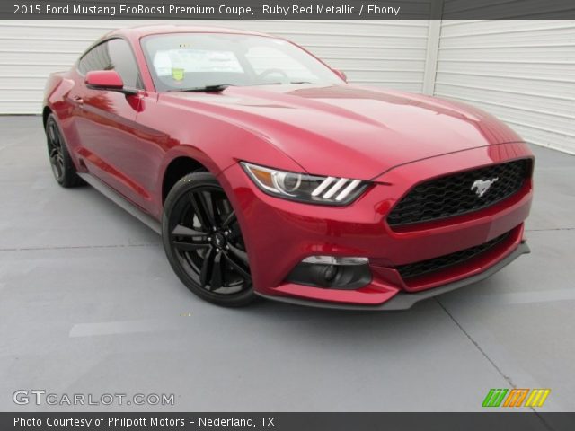 2015 Ford Mustang EcoBoost Premium Coupe in Ruby Red Metallic