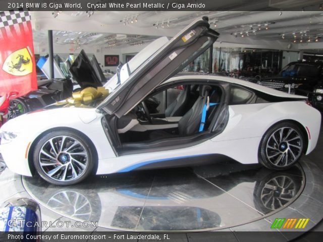 2014 BMW i8 Giga World in Crystal White Pearl Metallic