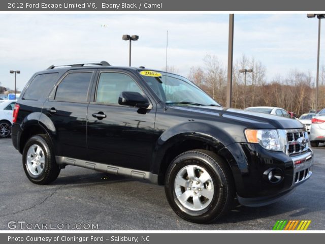 2012 Ford Escape Limited V6 in Ebony Black