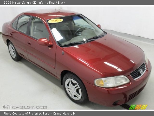 2003 Nissan Sentra XE in Inferno Red