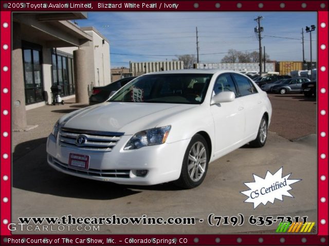 2005 Toyota Avalon Limited in Blizzard White Pearl