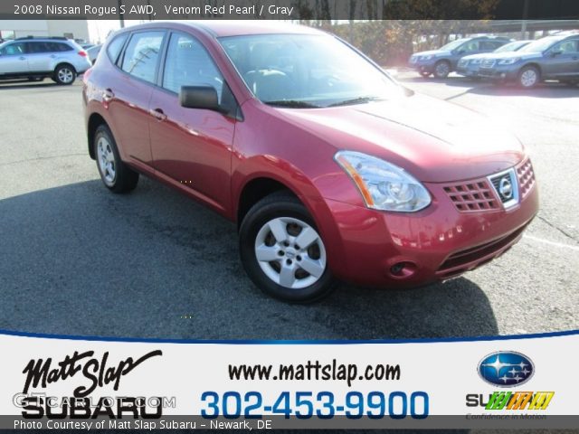 2008 Nissan Rogue S AWD in Venom Red Pearl