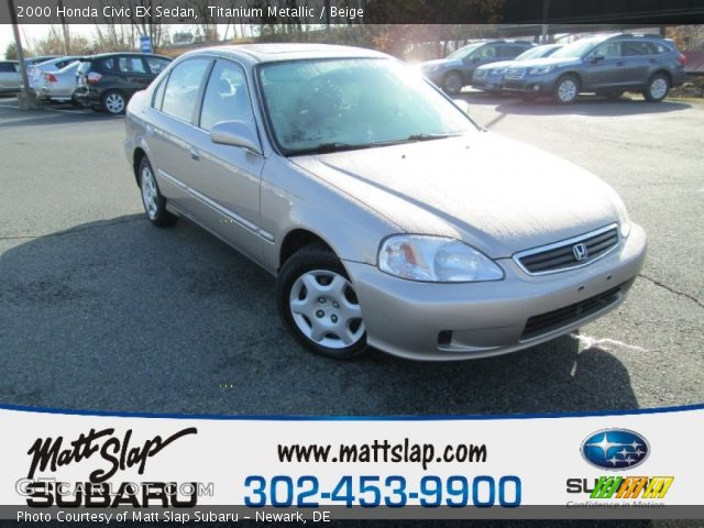 2000 Honda Civic EX Sedan in Titanium Metallic