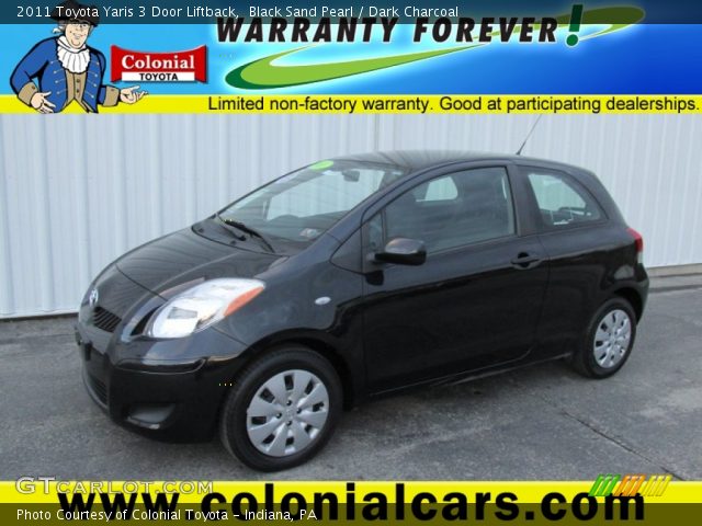 2011 Toyota Yaris 3 Door Liftback in Black Sand Pearl