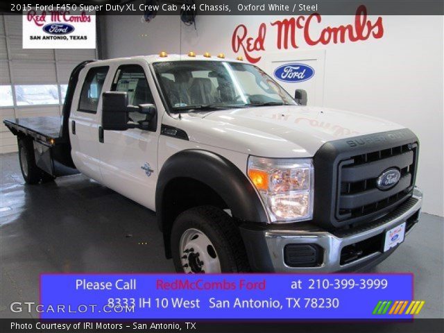 2015 Ford F450 Super Duty XL Crew Cab 4x4 Chassis in Oxford White