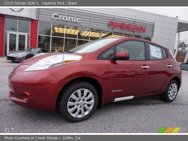 2015 Nissan LEAF S in Cayenne Red