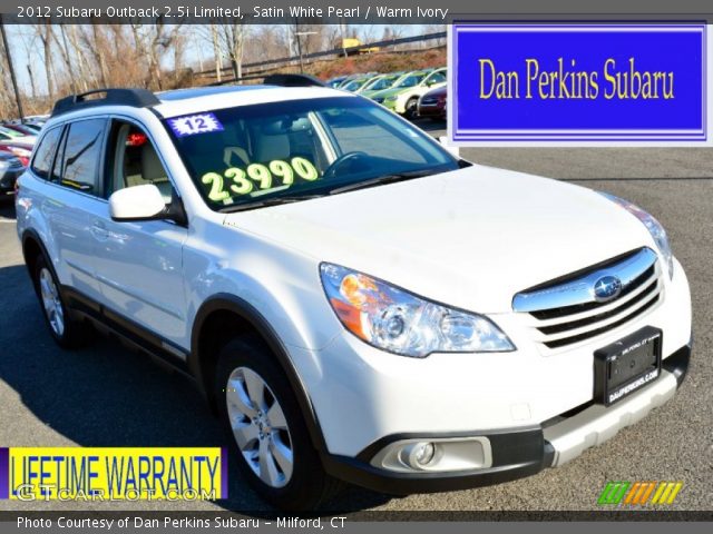 2012 Subaru Outback 2.5i Limited in Satin White Pearl