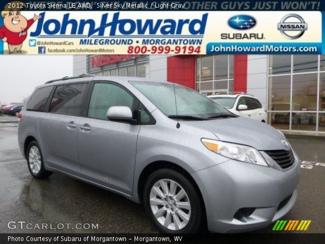 2012 Toyota Sienna LE AWD in Silver Sky Metallic