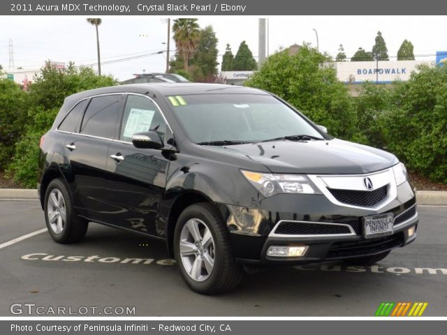 2011 Acura MDX Technology in Crystal Black Pearl