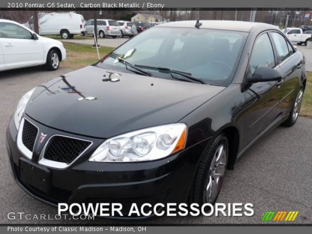 2010 Pontiac G6 Sedan in Carbon Black Metallic