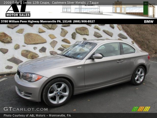 2009 BMW 1 Series 128i Coupe in Cashmere Silver Metallic