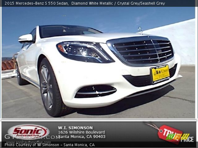 2015 Mercedes-Benz S 550 Sedan in Diamond White Metallic