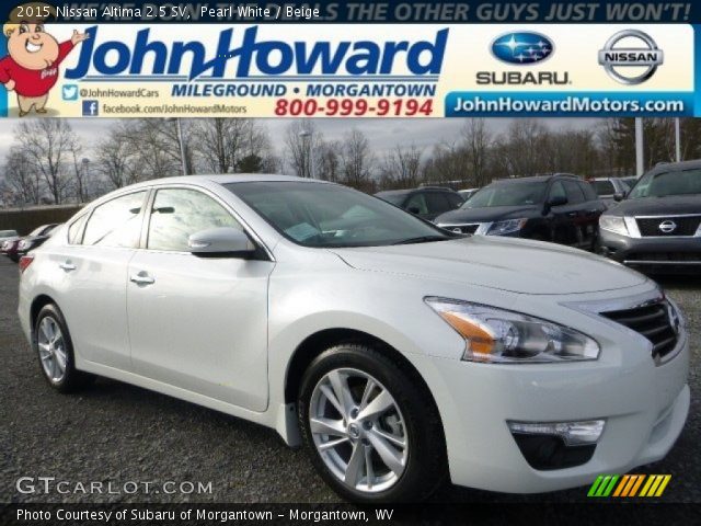 2015 Nissan Altima 2.5 SV in Pearl White