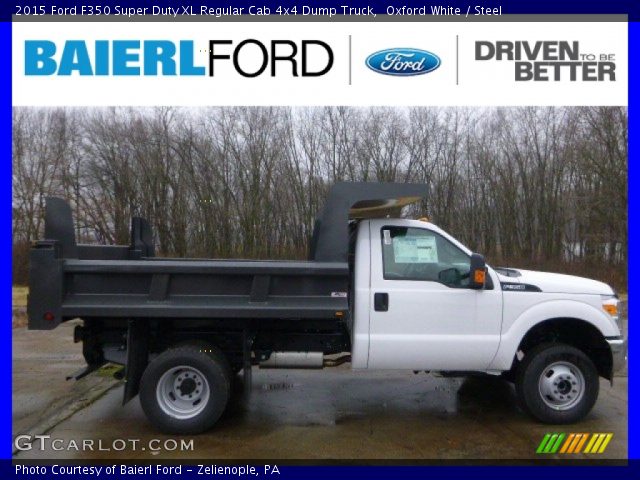 2015 Ford F350 Super Duty XL Regular Cab 4x4 Dump Truck in Oxford White