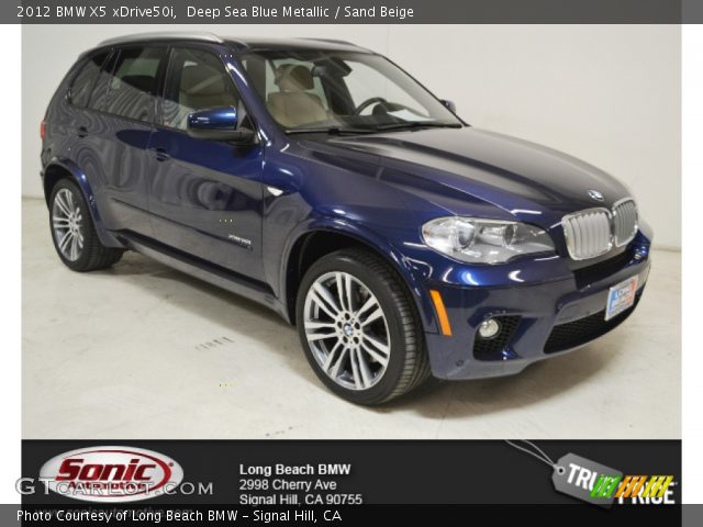 2012 BMW X5 xDrive50i in Deep Sea Blue Metallic
