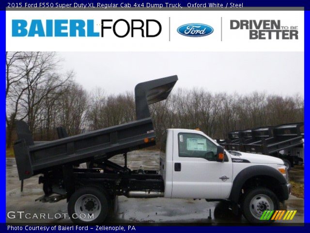2015 Ford F550 Super Duty XL Regular Cab 4x4 Dump Truck in Oxford White