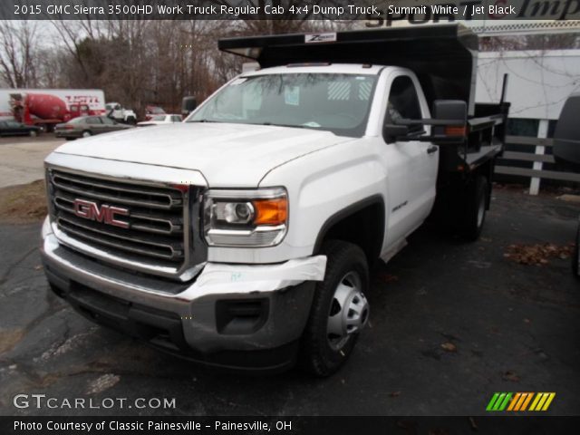 2015 GMC Sierra 3500HD Work Truck Regular Cab 4x4 Dump Truck in Summit White