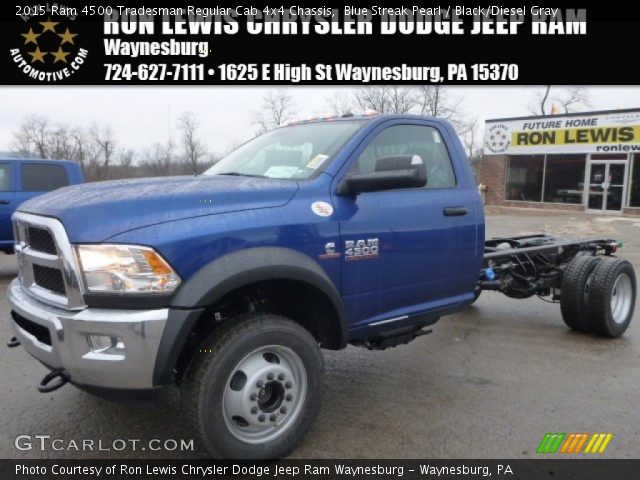 2015 Ram 4500 Tradesman Regular Cab 4x4 Chassis in Blue Streak Pearl