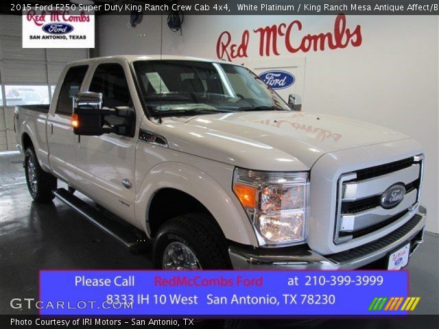 2015 Ford F250 Super Duty King Ranch Crew Cab 4x4 in White Platinum