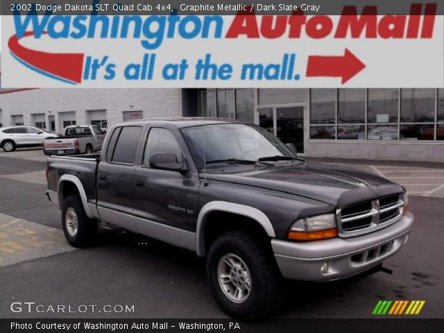 2002 Dodge Dakota SLT Quad Cab 4x4 in Graphite Metallic