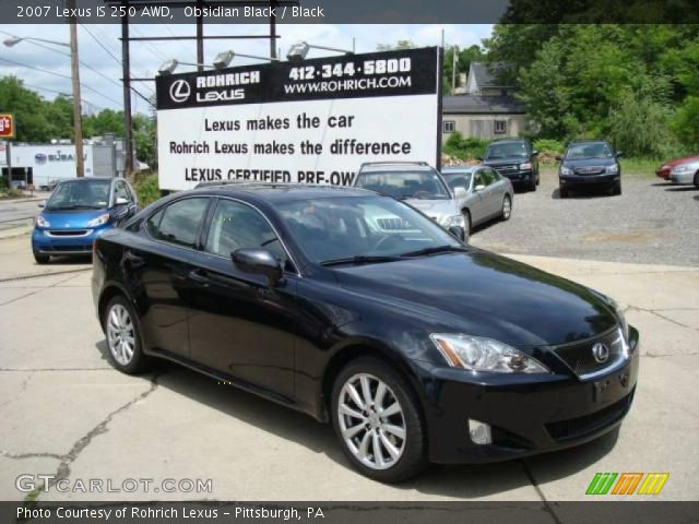 2007 Lexus IS 250 AWD in Obsidian Black