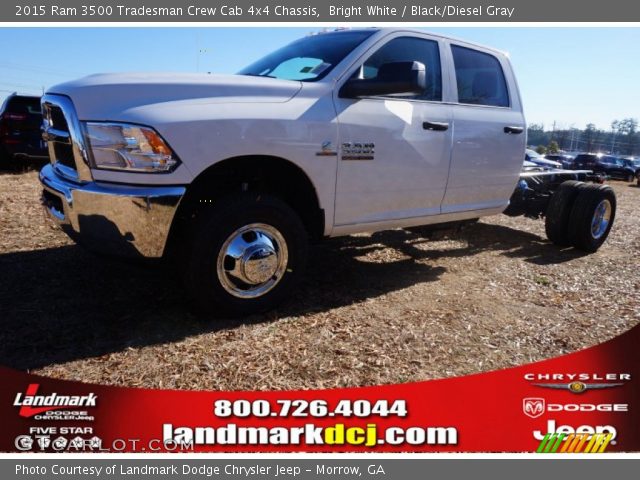 2015 Ram 3500 Tradesman Crew Cab 4x4 Chassis in Bright White