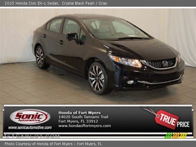 2015 Honda Civic EX-L Sedan in Crystal Black Pearl