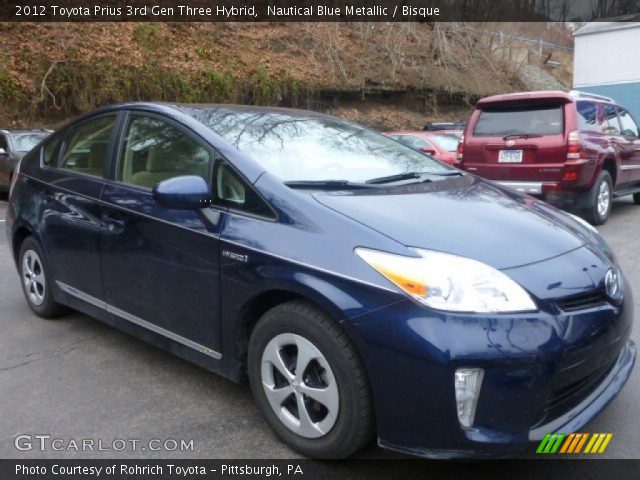 2012 Toyota Prius 3rd Gen Three Hybrid in Nautical Blue Metallic