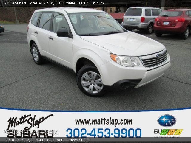2009 Subaru Forester 2.5 X in Satin White Pearl
