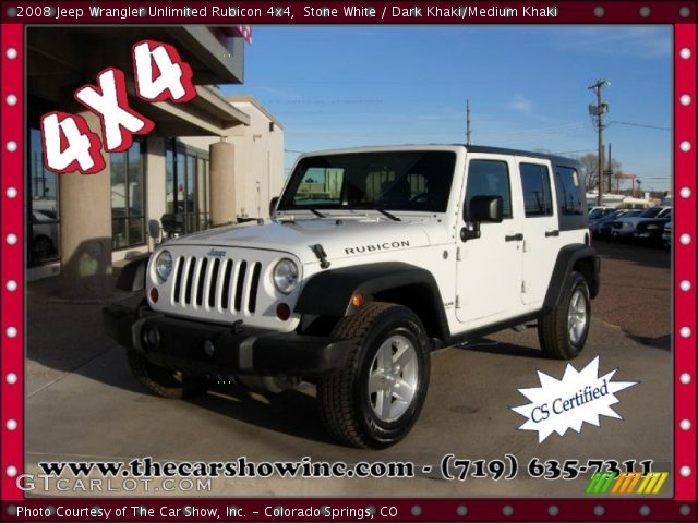 Stone White 2008 Jeep Wrangler Unlimited Rubicon 4x4