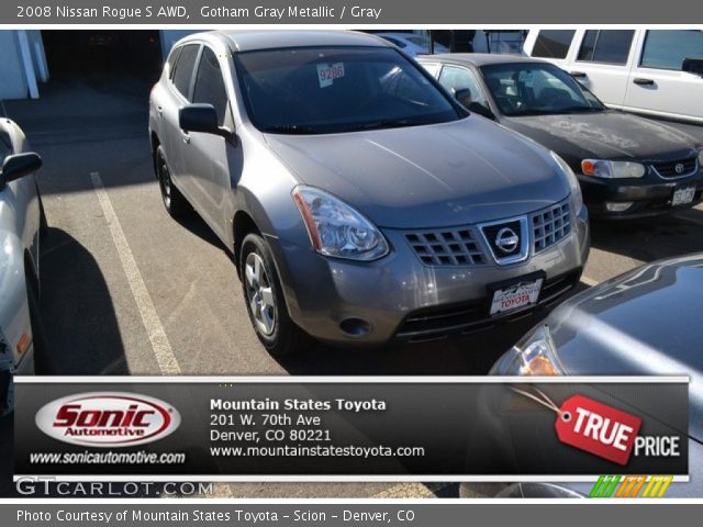 2008 Nissan Rogue S AWD in Gotham Gray Metallic