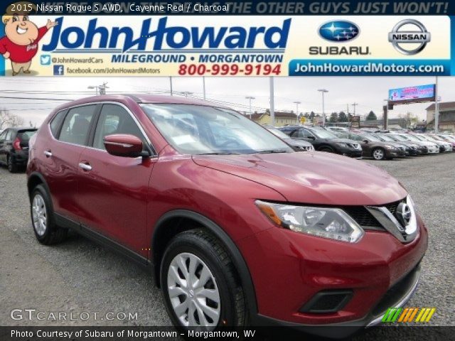 2015 Nissan Rogue S AWD in Cayenne Red