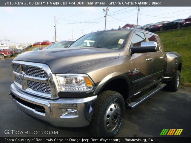 2015 Ram 3500 Laramie Mega Cab 4x4 Dual Rear Wheel in Granite Crystal Metallic