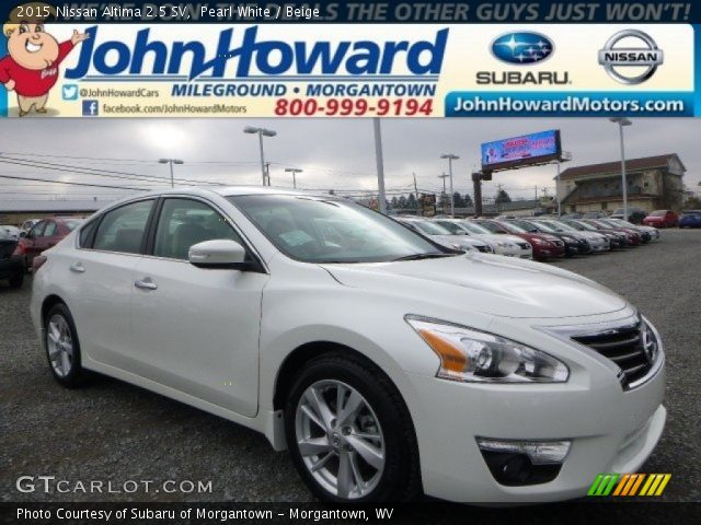 2015 Nissan Altima 2.5 SV in Pearl White