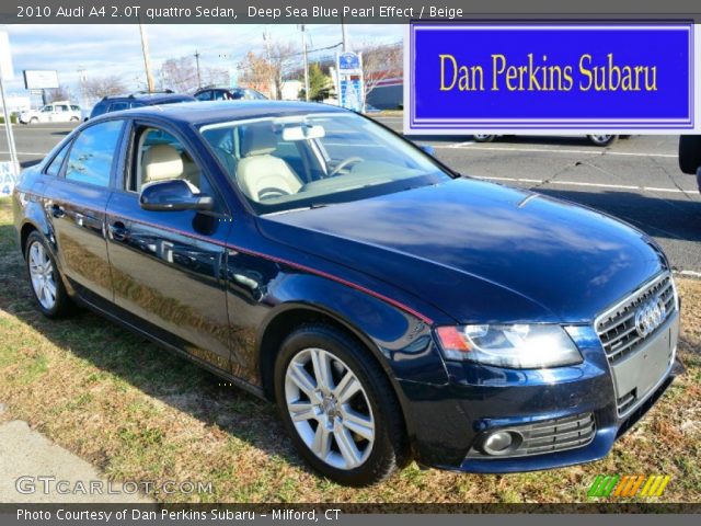 2010 Audi A4 2.0T quattro Sedan in Deep Sea Blue Pearl Effect