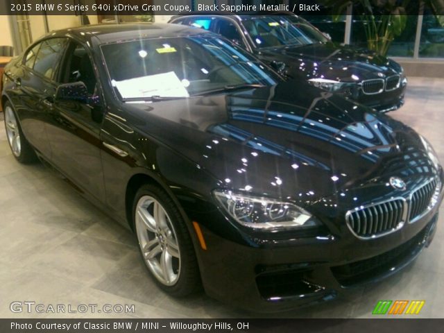 2015 BMW 6 Series 640i xDrive Gran Coupe in Black Sapphire Metallic