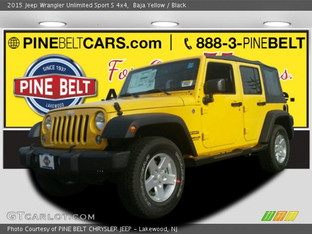 2015 Jeep Wrangler Unlimited Sport S 4x4 in Baja Yellow