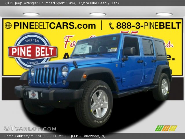 2015 Jeep Wrangler Unlimited Sport S 4x4 in Hydro Blue Pearl