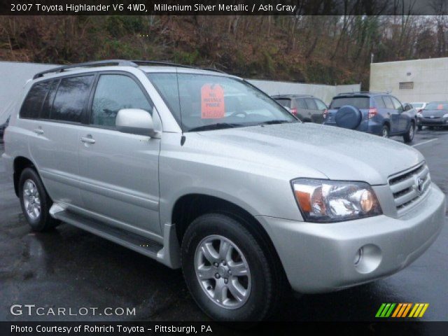 2007 Toyota Highlander V6 4WD in Millenium Silver Metallic