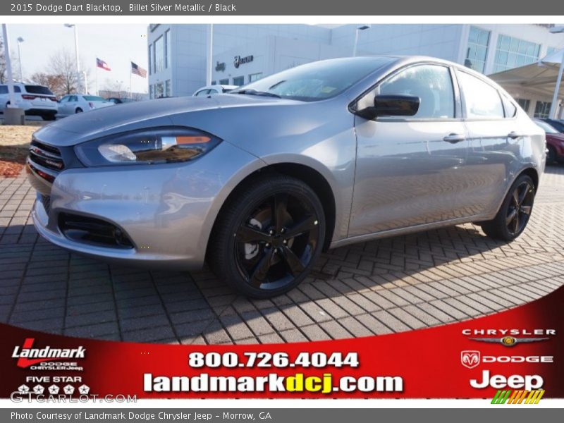 Billet Silver Metallic / Black 2015 Dodge Dart Blacktop
