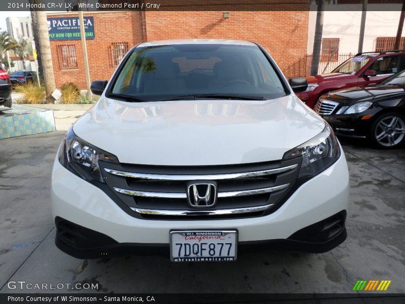 White Diamond Pearl / Gray 2014 Honda CR-V LX