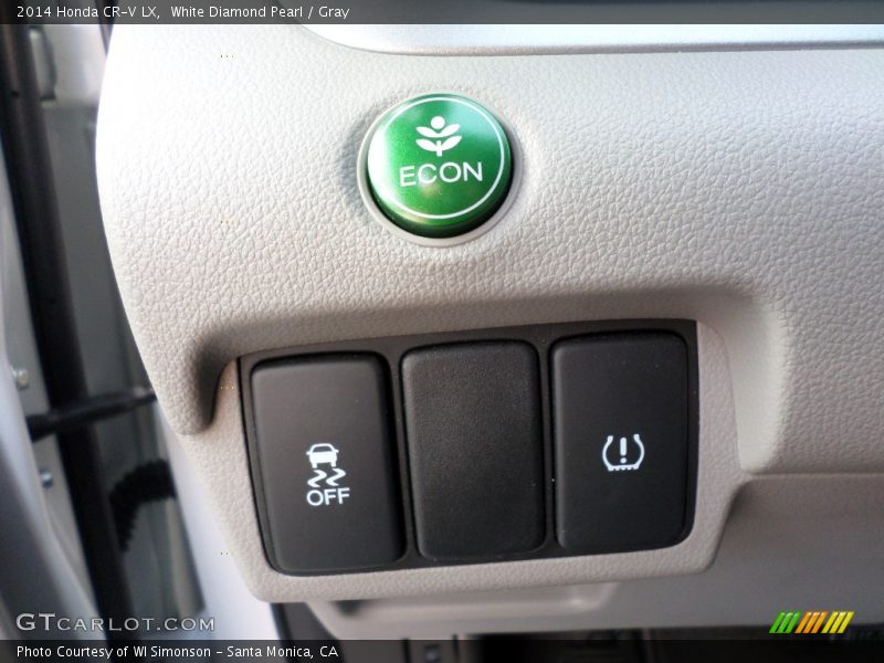 White Diamond Pearl / Gray 2014 Honda CR-V LX
