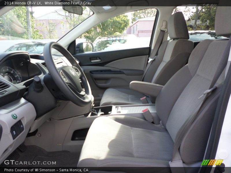White Diamond Pearl / Gray 2014 Honda CR-V LX