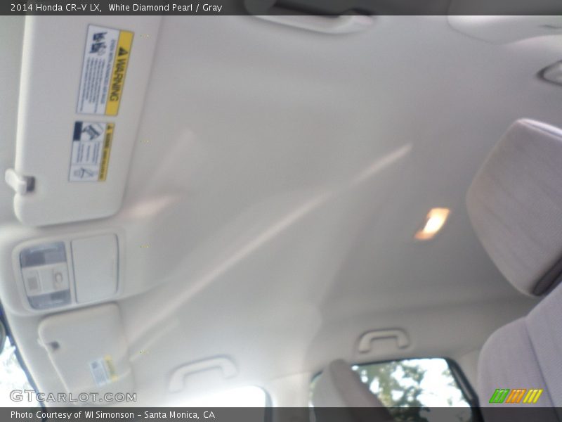 White Diamond Pearl / Gray 2014 Honda CR-V LX