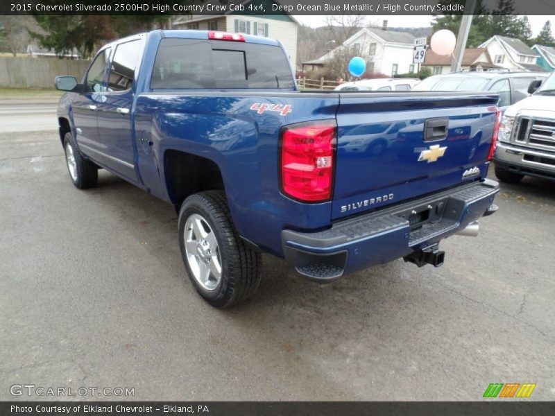 Deep Ocean Blue Metallic / High Country Saddle 2015 Chevrolet Silverado 2500HD High Country Crew Cab 4x4